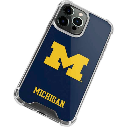 University of Michigan M Logo iPhone 14 Pro Clear Case